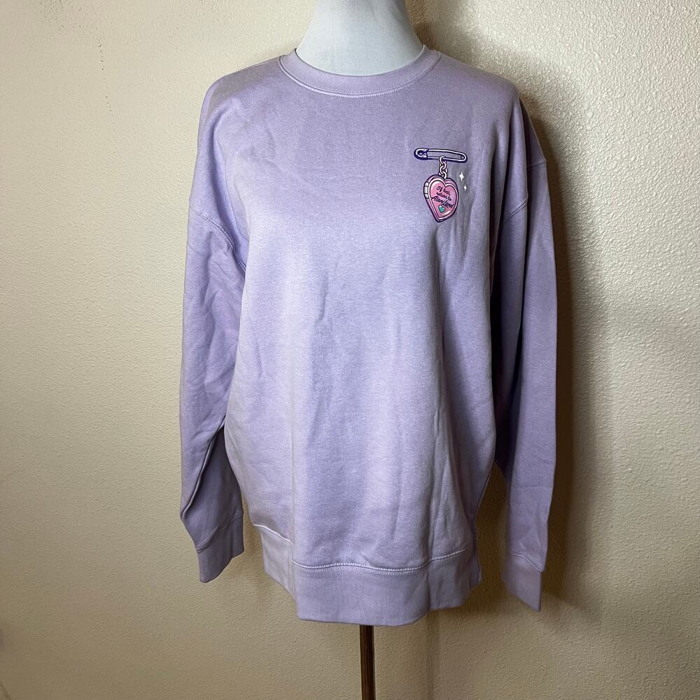 Alani If lost, Return to Alaniland purple pullover crewneck Sweater WOMENS LARGE